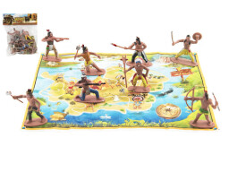 Figurky indiáni s mapou plast 6cm